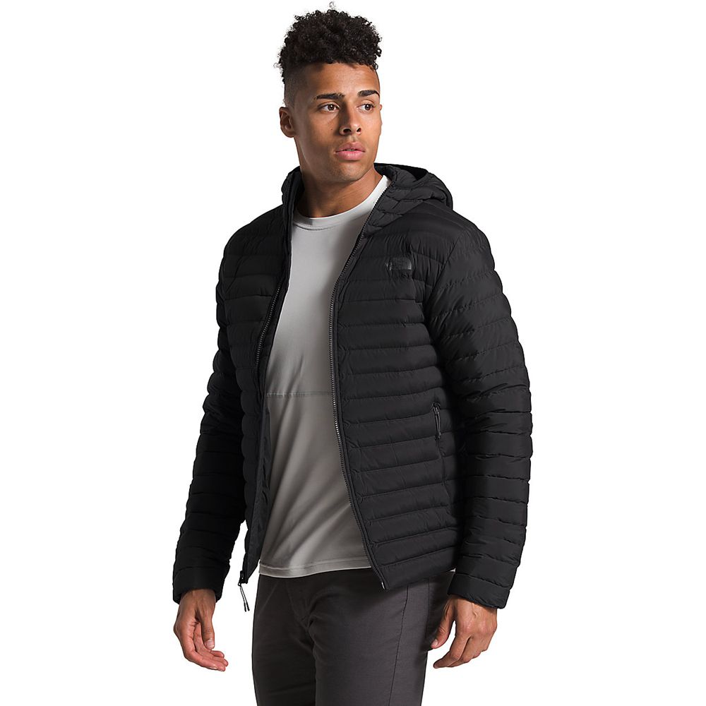 The North Face Hooded Jacket Mens Australia - The North Face Stretch Black (POL-591472)